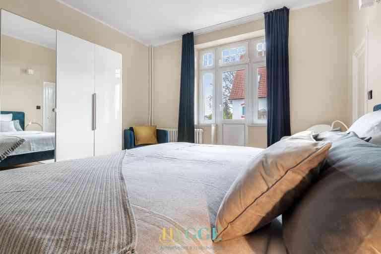 Ferienwohnung Kappeln Schlafzimmer mit Balkon